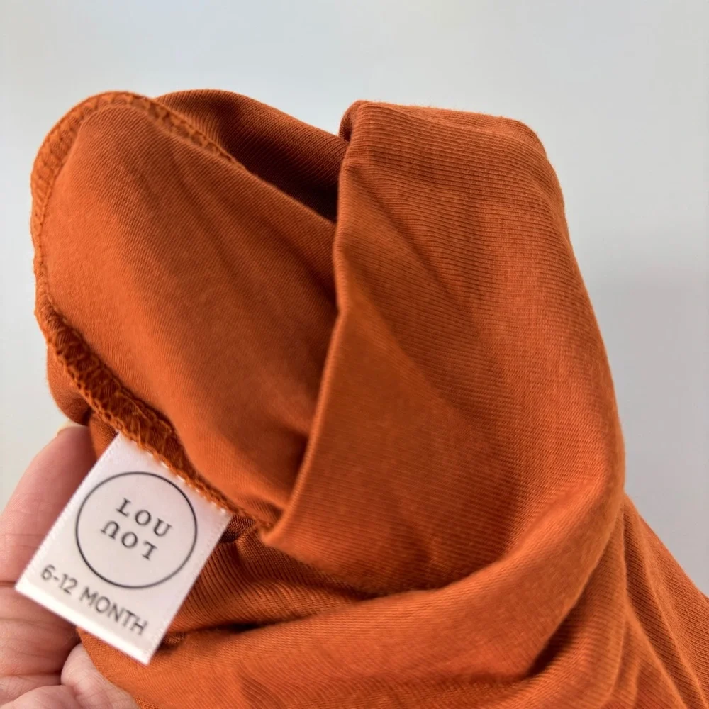 Lou Lou & Company‎ Top & Bottom Set Size 6-12M Copper Cooper Rust Burnt Orange